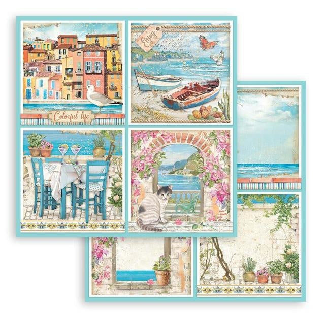Scrapbooking Double face sheet - Blue Dream 4 cards