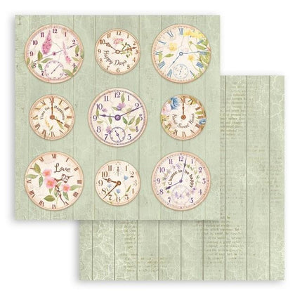 Scrapbooking Double face sheet - Create Happiness Welcome Home clocks