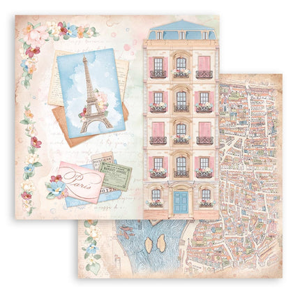 Scrapbooking Double face sheet - Create Happiness Oh lá lá Tour Eiffel