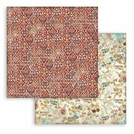 Scrapbooking Double face sheet - Christmas Greetings red texture
