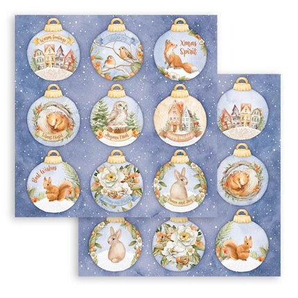 Scrapbooking Double face sheet - Winter Valley balls