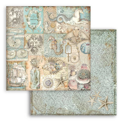 Scrapbooking Double face sheet - Songs of the Sea texture