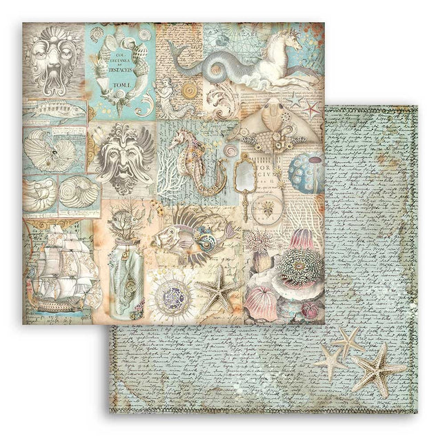 Scrapbooking Double face sheet - Songs of the Sea texture