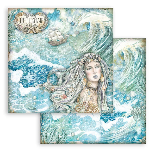 Scrapbooking Double face sheet - Songs of the Sea mermaid