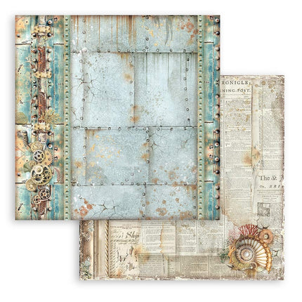 Scrapbooking Double face sheet - Songs of the Sea mechanism border