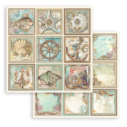 Scrapbooking Double face sheet - Songs of the Sea tags