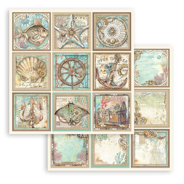 Scrapbooking Double face sheet - Songs of the Sea tags