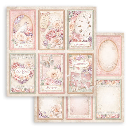 Scrapbooking Double face sheet - Romance Forever 6 cards