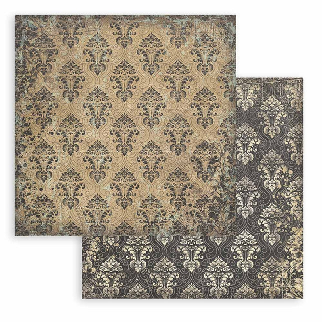 Scrapbooking Double face sheet - Sir Vagabond in Fantasy World ochre wallpaper