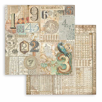 Double-sided Scrapbook Paper - Fortune numbers