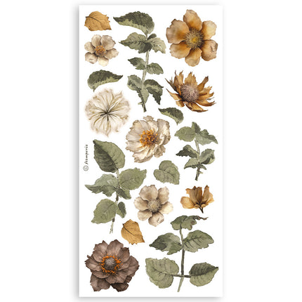 Paper cut-outs Double Face - 4 sheets 15x30.5 cm - Golden Harmony