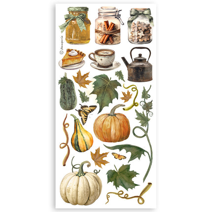 Paper cut-outs Double Face - 4 sheets 15x30.5 cm - Golden Harmony