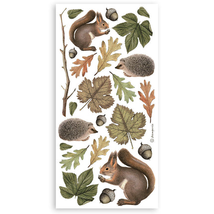 Paper cut-outs Double Face - 4 sheets 15x30.5 cm - Forest
