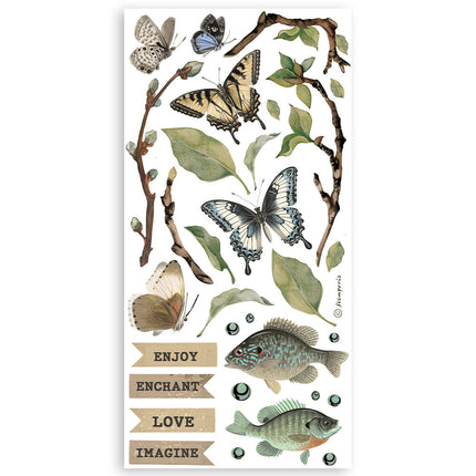 Paper cut-outs Double Face - 4 sheets 15x30.5 cm - Forest