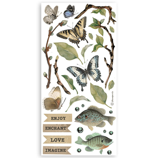 Paper cut-outs Double Face - 4 sheets 15x30.5 cm - Forest