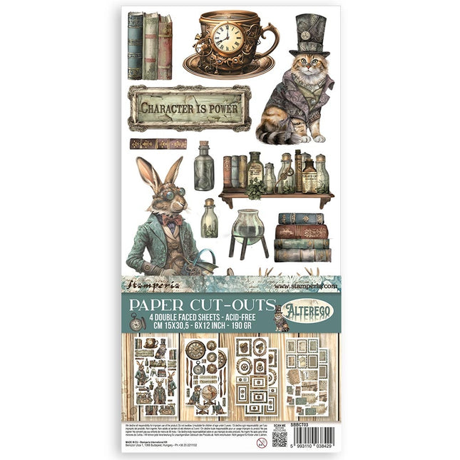 Paper cut-outs 2 Double Face - 4 sheets cm 15x30.5 - Alterego