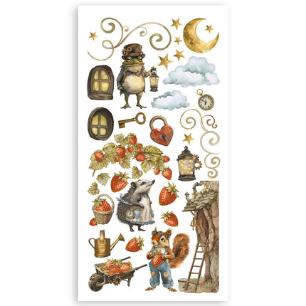 Paper cut-outs 2 Double Face - 4 sheets 15x30.5 cm - Hidden Grove