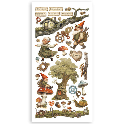 Paper cut-outs 2 Double Face - 4 sheets 15x30.5 cm - Hidden Grove