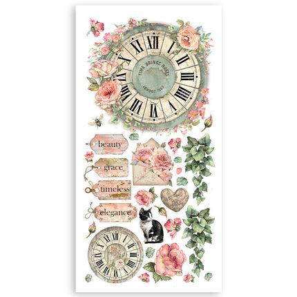 Paper cut-outs 2 Double Face - 4 sheets 15x30.5 cm - House of Roses
