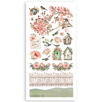 Paper cut-outs 2 Double Face - 4 sheets 15x30.5 cm - House of Roses