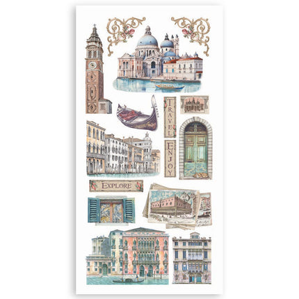 Paper cut-outs 2 Double Face - 4 sheets 15x30.5 cm - Venice City of Art