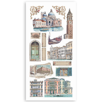 Paper cut-outs 2 Double Face - 4 sheets 15x30.5 cm - Venice City of Art
