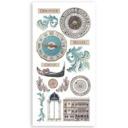 Paper cut-outs 2 Double Face - 4 sheets 15x30.5 cm - Venice City of Art