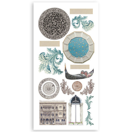 Paper cut-outs 2 Double Face - 4 sheets 15x30.5 cm - Venice City of Art
