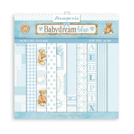 Scrapbooking Pad 10 sheets cm 30,5x30,5 (12"x12") - BabyDream Blue