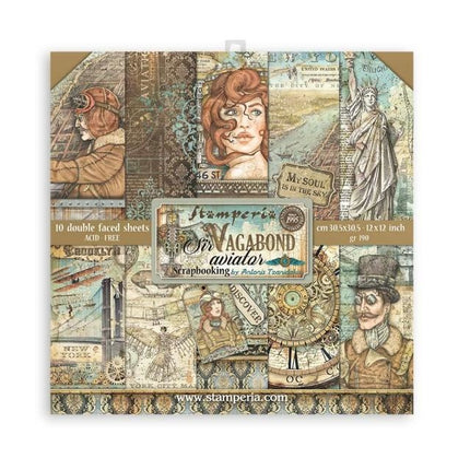 Scrapbooking Pad 10 sheets cm 30,5x30,5 (12"x12") - Sir Vagabond Aviator