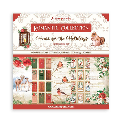 Scrapbooking Pad 10 sheets cm 30,5x30,5 (12"x12") - Romantic Home for the holidays