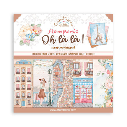 Scrapbooking Pad 10 sheets cm 30,5x30,5 (12"x12") - Create Happiness Oh lá lá