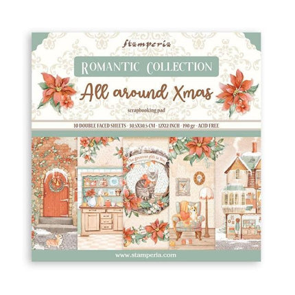 Scrapbooking Pad 10 sheets cm 30,5x30,5 (12"x12") - All Around Christmas