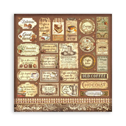 Scrapbooking Pad 10 sheets cm 30,5x30,5 (12"x12") - Coffee and Chocolate