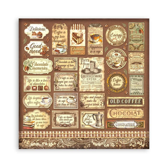 Scrapbooking Pad 10 sheets cm 30,5x30,5 (12"x12") - Coffee and Chocolate