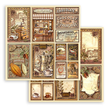 Scrapbooking Pad 10 sheets cm 30,5x30,5 (12"x12") - Coffee and Chocolate