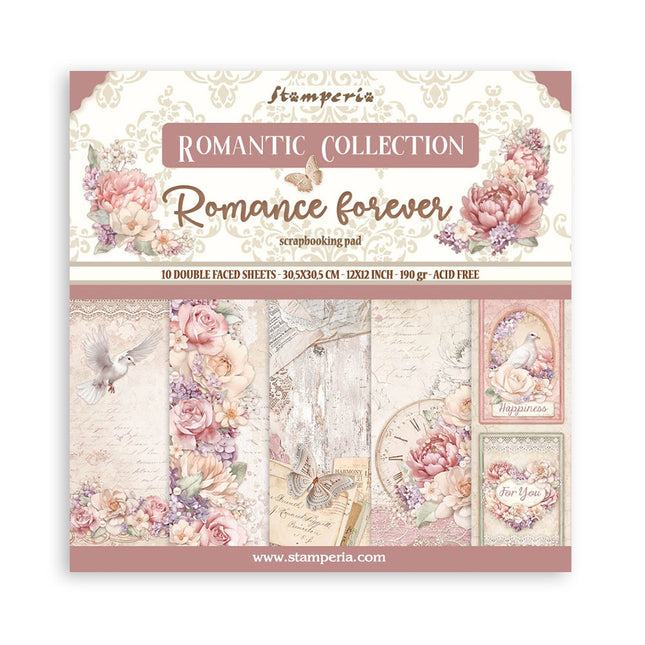 Scrapbooking Pad 10 sheets cm 30,5x30,5 (12"x12") - Romance Forever