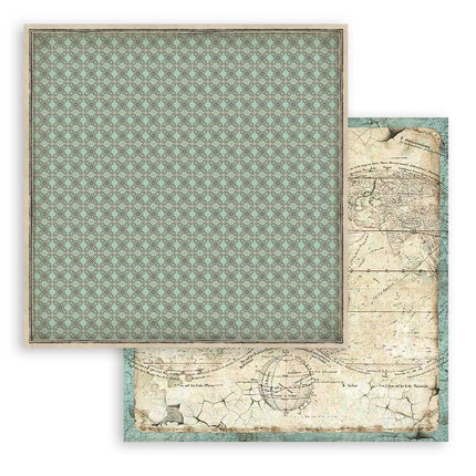 Scrapbooking Pad 10 sheets cm 30,5x30,5 (12"x12") Maxi Background selection - Voyages Fantastiques