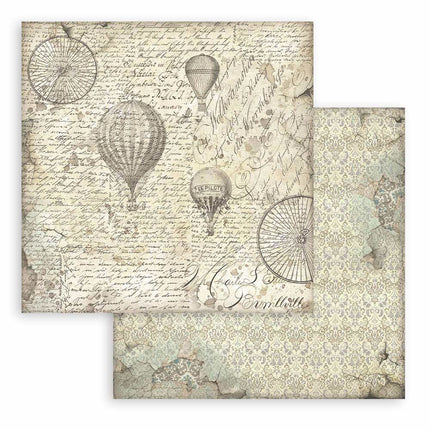 Scrapbooking Pad 10 sheets cm 30,5x30,5 (12"x12") Maxi Background selection - Voyages Fantastiques