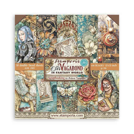 Scrapbooking Pad 10 sheets cm 30,5x30,5 (12"x12") - Sir Vagabond in Fantasy World