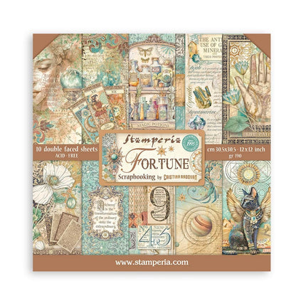Paper pad 30.5x30.5 cm - 10 sheets - Fortune