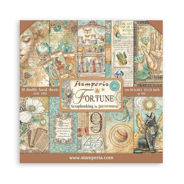 Paper pad 30.5x30.5 cm - 10 sheets - Fortune