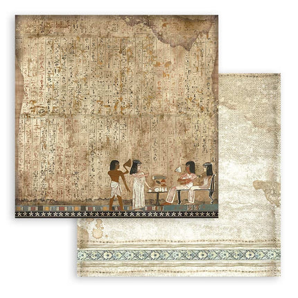 Paper pad 30.5x30.5 cm - 10 sheets Maxi Background selection - Fortune / Land of Pharaohs
