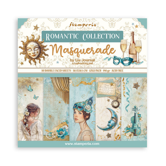 Paper pad 30.5x30.5 cm - 10 sheets - Masquerade