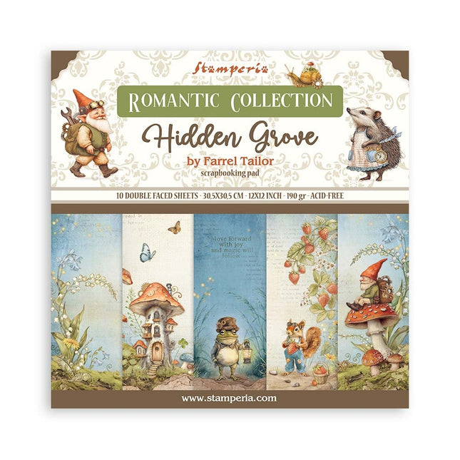 Paper pad 30.5x30.5 cm - 10 sheets - Hidden Grove