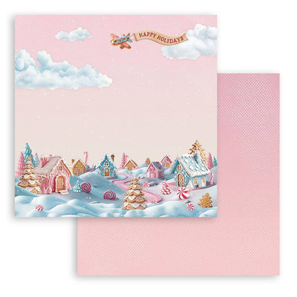 Paper pad 30.5x30.5 cm - 10 sheets - Candy Christmas