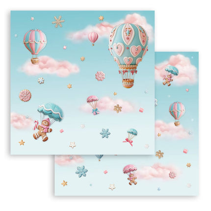 Paper pad 30.5x30.5 cm - 10 sheets - Candy Christmas