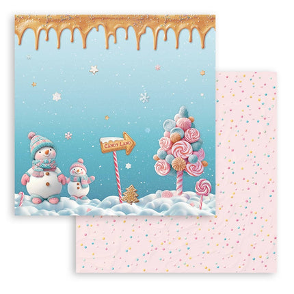 Paper pad 30.5x30.5 cm - 10 sheets - Candy Christmas