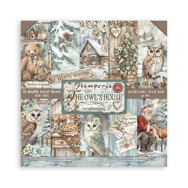 Paper pad 30.5x30.5 cm - 10 sheets - The Owl's House