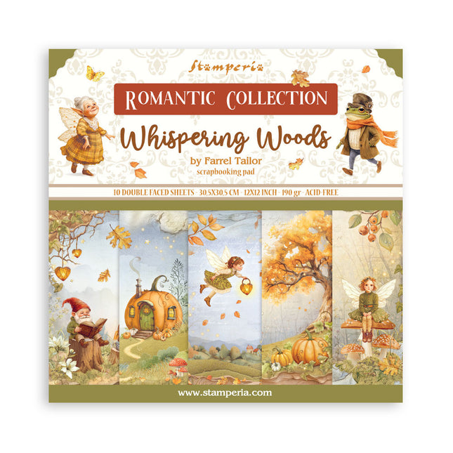 Paper pad 30.5x30.5 cm - 10 sheets - Whispering woods
